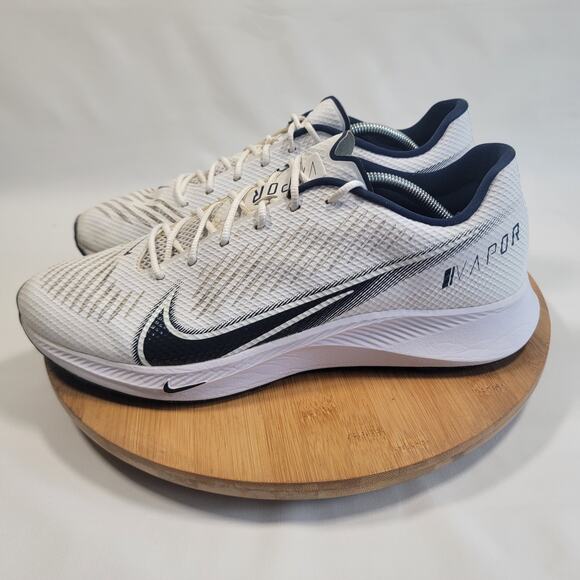 Nike Vapor Edge Turf Football Sneakers Shoes Men 12.5 White Black - Picture 1 of 14